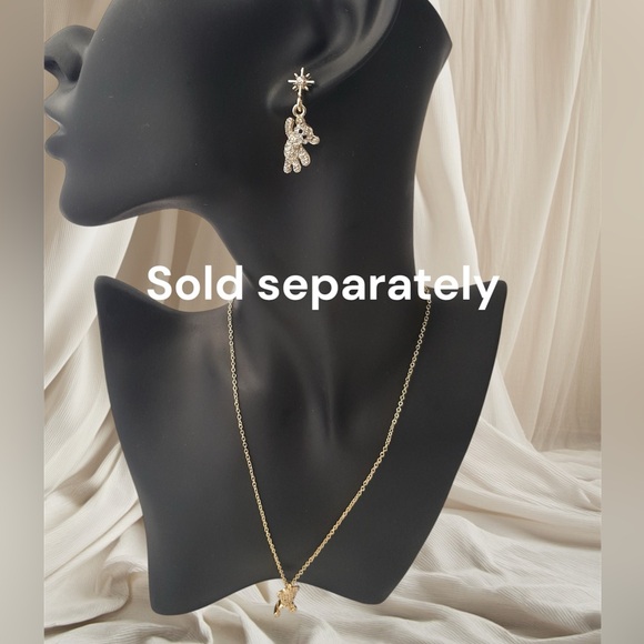 Goldtone Bear Pendant Necklace - Picture 6 of 6